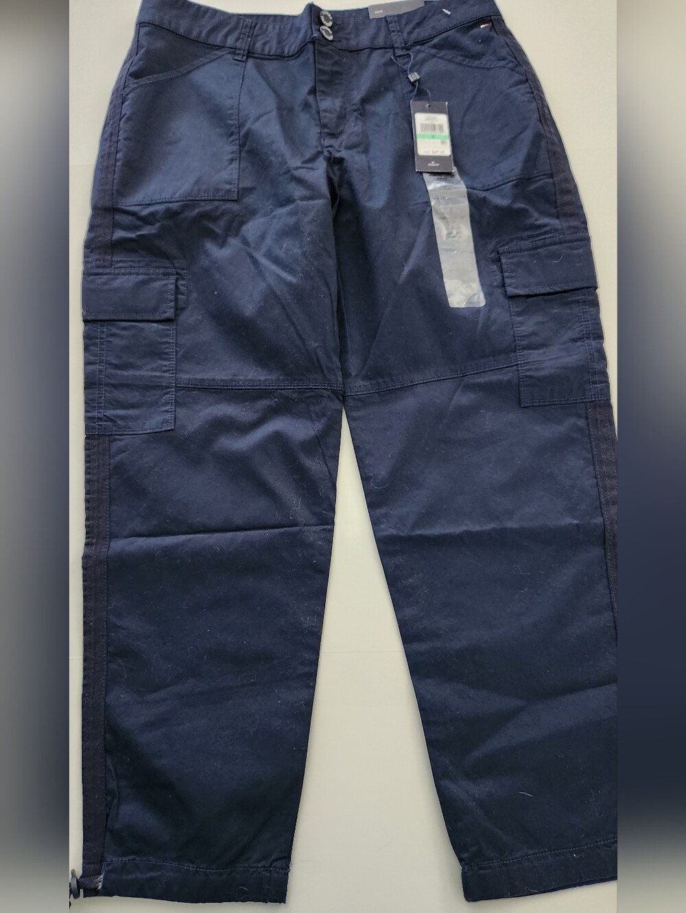 🆕️Tommy Hilfiger Chelsea Cargo Ankle Size 8 Drawstring Hems Straight Leg